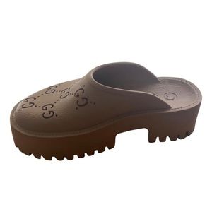 Gucci brown mules. Rubber like new